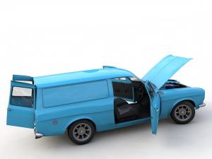 Escort Mk1 Panel Van 1970 Modelo 3D