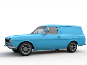 Escort Mk1 Panel Van 1970 3D Model