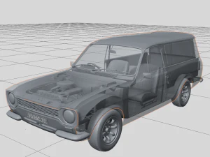 Escort Mk1 Panel Van 1970 3D Model