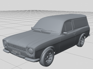 Escort Mk1 Panel Van 1970 Modelo 3D
