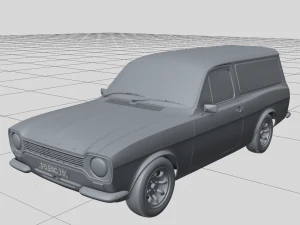Escort Mk1 Panel Van 1970 3D Model