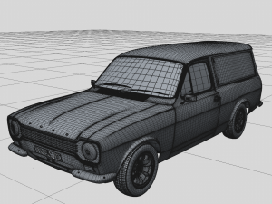 Escort Mk1 Panel Van 1970 Modelo 3D