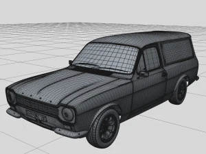 Escort Mk1 Panel Van 1970 3D Model