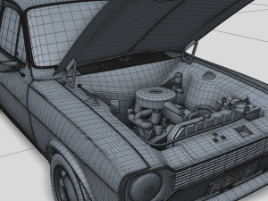 Escort Mk1 Panel Van 1970 Modelo 3D