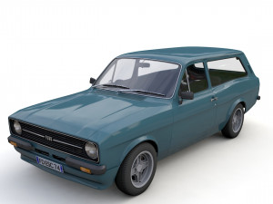 Escort Mk2 Station Wagon 1974 3D 모델