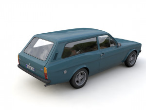 Escort Mk2 Station Wagon 1974 3D Model