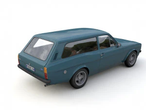 Escort Mk2 Station Wagon 1974 3D Model