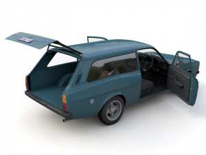 Escort Mk2 Station Wagon 1974 3D Model