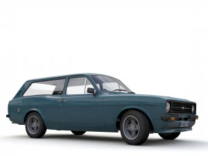 Escort Mk2 Station Wagon 1974 3D Model