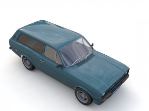 Escort Mk2 Station Wagon 1974 3D Model