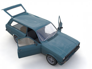 Escort Mk2 Station Wagon 1974 3D Model