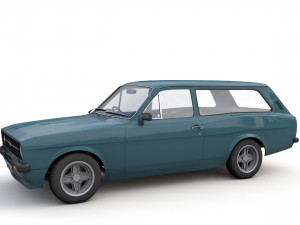 Escort Mk2 Station Wagon 1974 3D Model