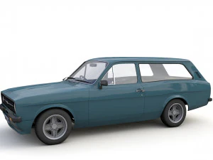 Escort Mk2 Station Wagon 1974 3D Model
