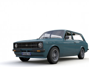 Escort Mk2 Station Wagon 1974 3D Model