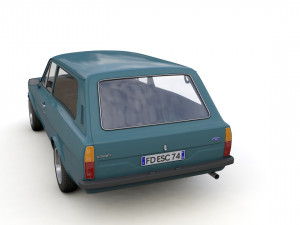 Escort Mk2 Station Wagon 1974 3D Model
