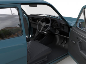 Escort Mk2 Station Wagon 1974 3D Model