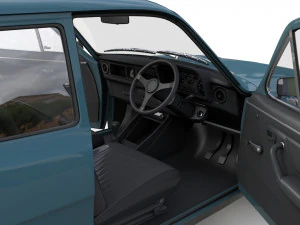 Escort Mk2 Station Wagon 1974 3D Model