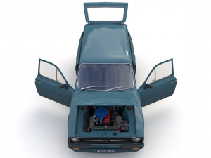 Escort Mk2 Station Wagon 1974 3D Model