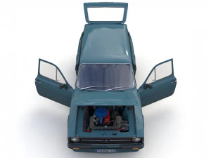 Escort Mk2 Station Wagon 1974 3D Model