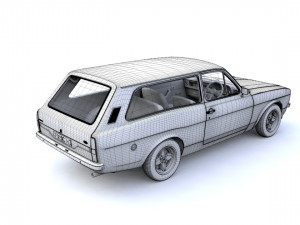 Escort Mk2 Station Wagon 1974 3D Model