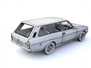 Escort Mk2 Station Wagon 1974 3D Model