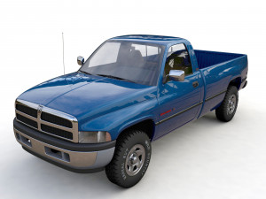 Dodge RAM 1500 V8 Single Cab 1995 3D 모델