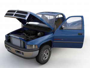 Dodge RAM 1500 V8 Single Cab 1995 3D 模型