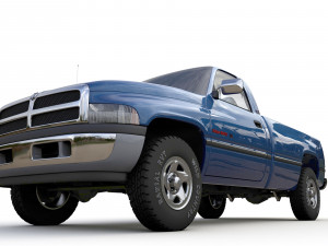 Dodge RAM 1500 V8 Single Cab 1995 3D 模型
