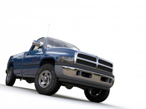 Dodge RAM 1500 V8 Single Cab 1995 3D 模型