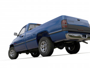 Dodge RAM 1500 V8 Single Cab 1995 3D 模型