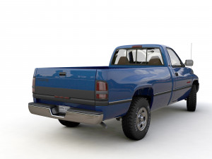 Dodge RAM 1500 V8 Single Cab 1995 3D 模型