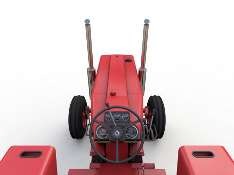 International Harvester 1468 Tractor 1972 with Canopy Modelo 3D