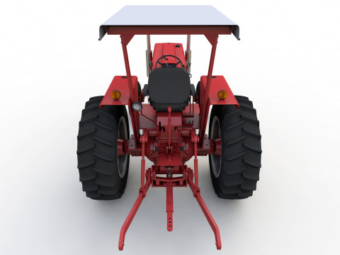 International Harvester 1468 Tractor 1972 with Canopy Modelo 3D