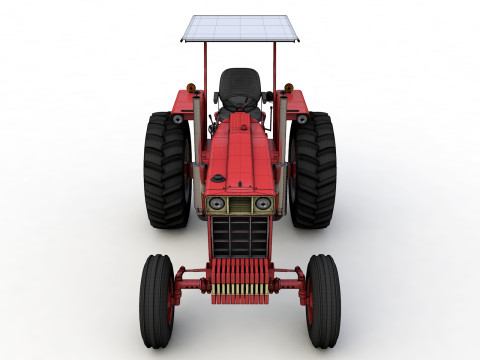 International Harvester 1468 Tractor 1972 with Canopy Modelo 3D
