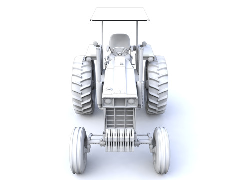 International Harvester 1468 Tractor 1972 with Canopy Modelo 3D
