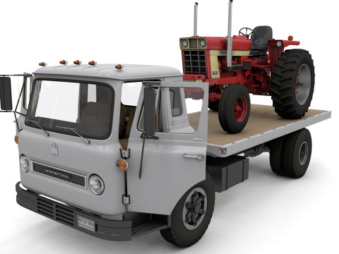 International Loadstar Truck 1963 and Int Harvester Tractor 1972 Modelo 3D