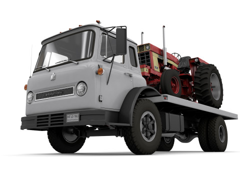 International Loadstar Truck 1963 and Int Harvester Tractor 1972 Modelo 3D