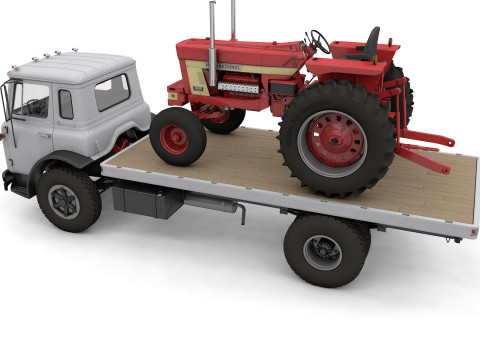 International Loadstar Truck 1963 and Int Harvester Tractor 1972 Modelo 3D
