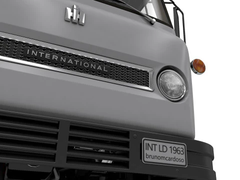 International Loadstar Truck 1963 and Int Harvester Tractor 1972 3D Model