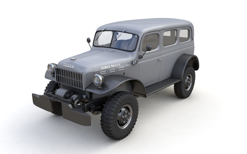Dodge Power Wagon Carryall 1942 Modelo 3D .c4d .max .obj .3ds .fbx .stl .blend 