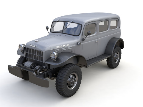 Dodge Power Wagon Carryall 1942 3D 모델