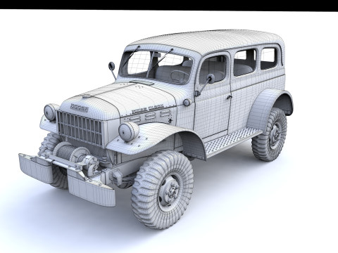 Dodge Power Wagon Carryall 1942 Modelo 3D