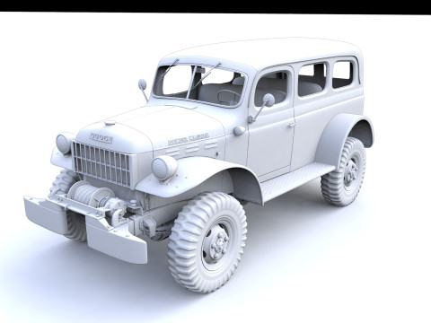 Dodge Power Wagon Carryall 1942 Modelo 3D