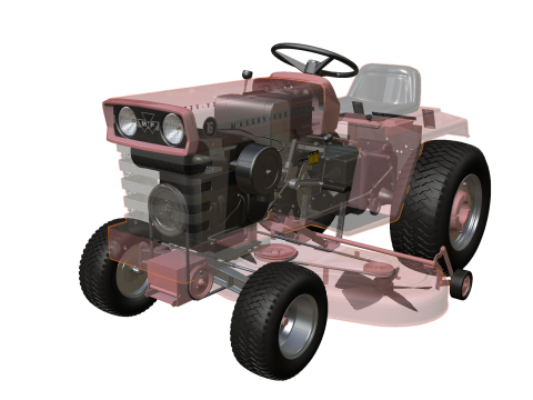 Massey Ferguson 16 lawn Tractor 1975 Model 3D
