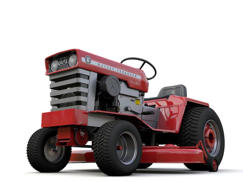 Газонный трактор Massey Ferguson 16 1975 г. 3D Модель