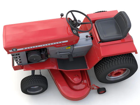 Газонный трактор Massey Ferguson 16 1975 г. 3D Модель