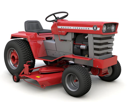 Газонный трактор Massey Ferguson 16 1975 г. 3D Модель
