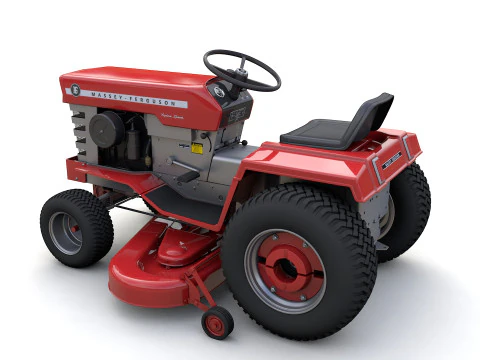 Газонный трактор Massey Ferguson 16 1975 г. 3D Модель