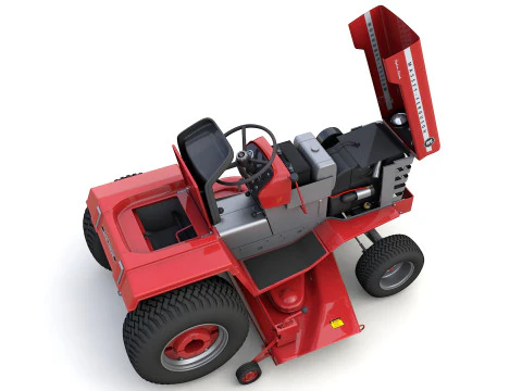 Газонный трактор Massey Ferguson 16 1975 г. 3D Модель