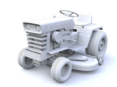 Газонный трактор Massey Ferguson 16 1975 г. 3D Модель